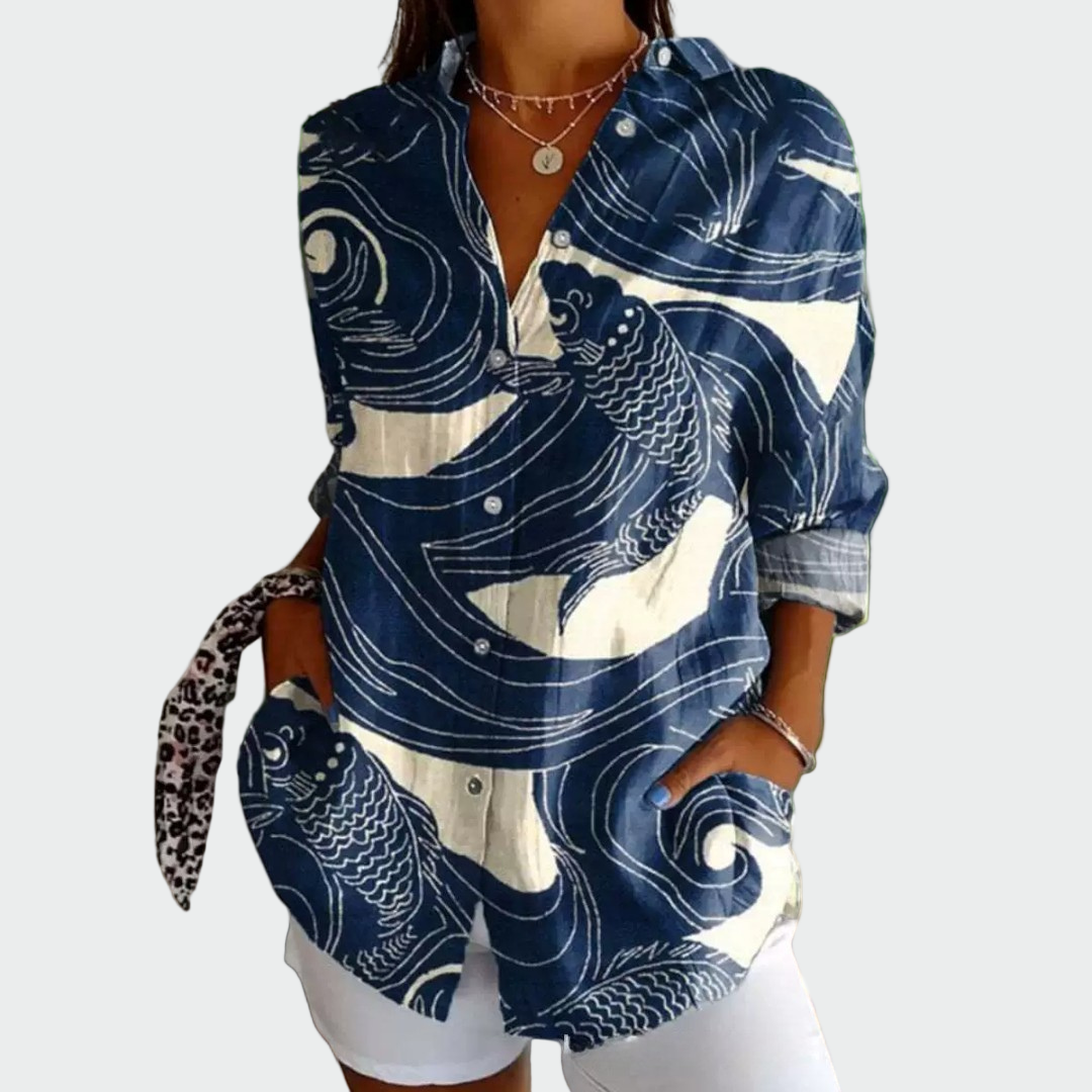 Stilizirana bluza s cvjetnim uzorkom