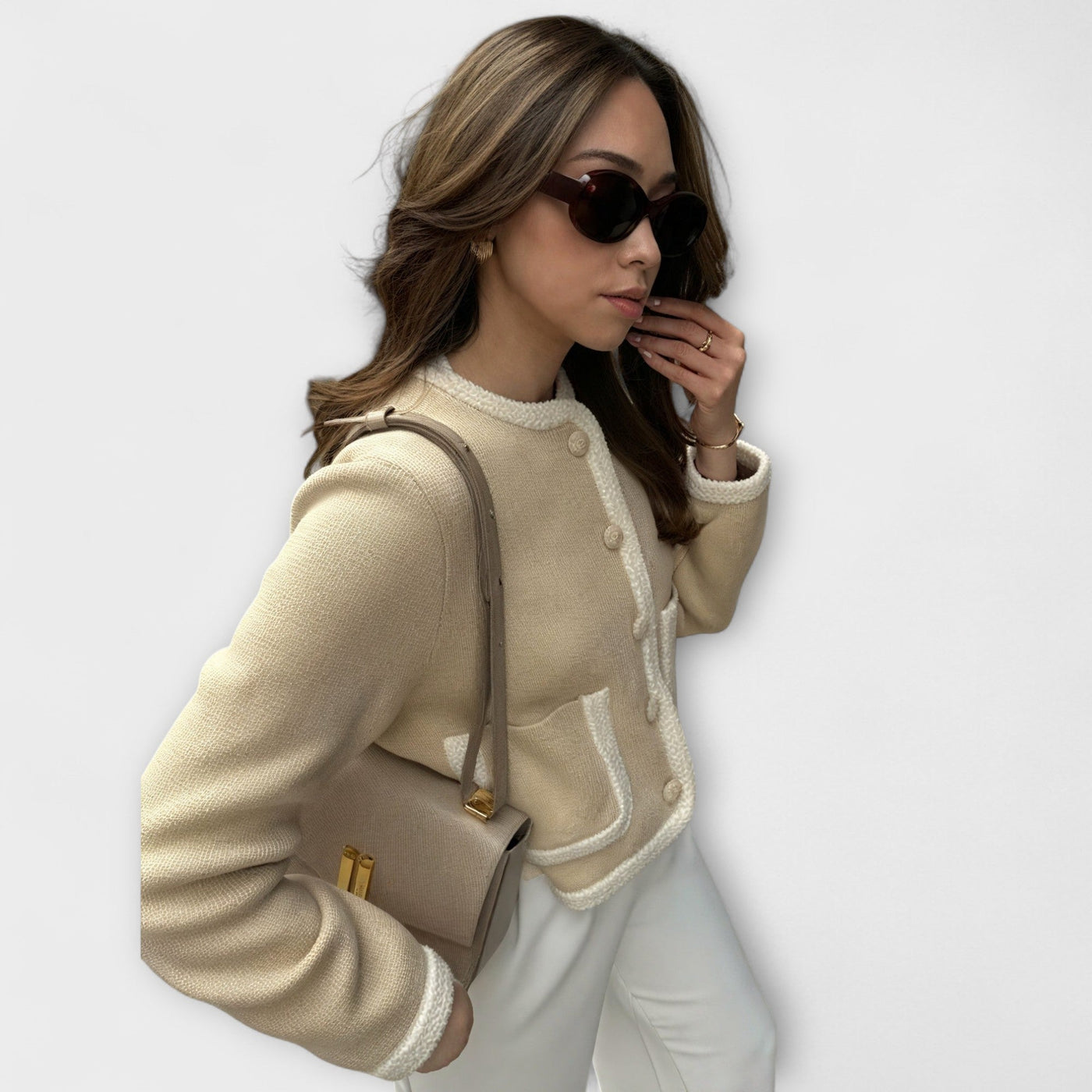 Klasični kardigan s ukrasnim džepovima