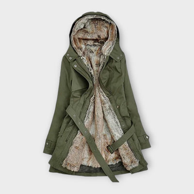 Mikash - Vuneni kaput s uzorkom s cvjetnim uzorkom