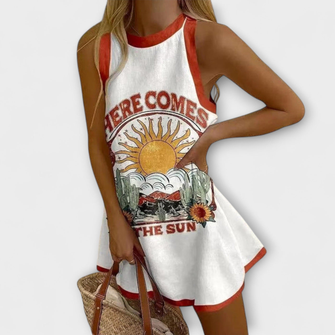 Khalira – Mini haljina s uzorkom sunca