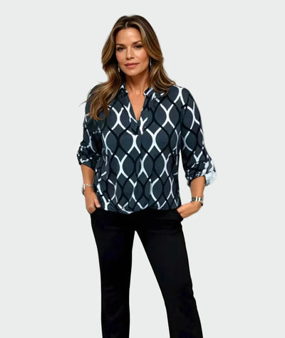 Casual majica s dugim rukavima i elegantnim uzorkom